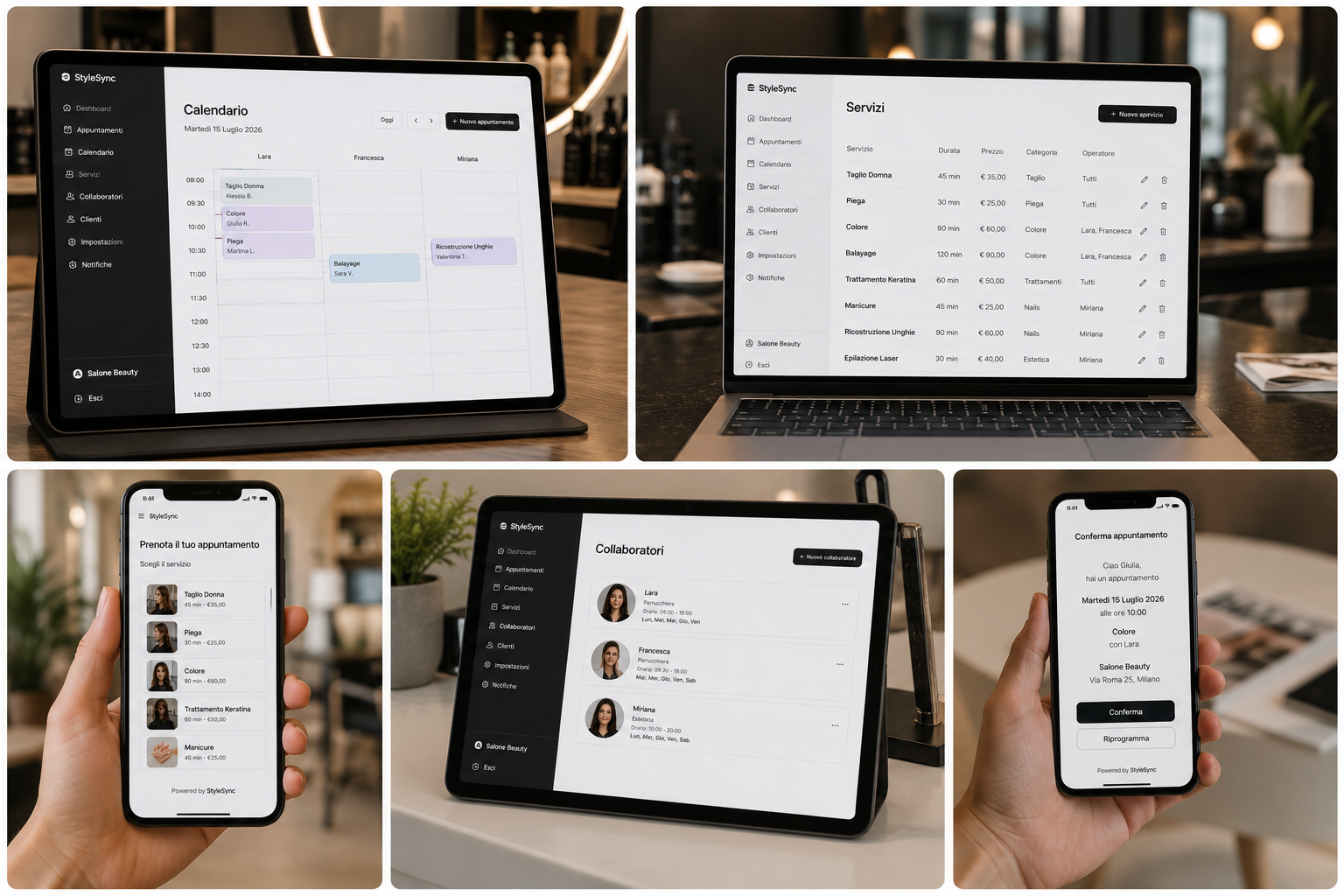 App Appuntamenti Automia su tablet e smartphone